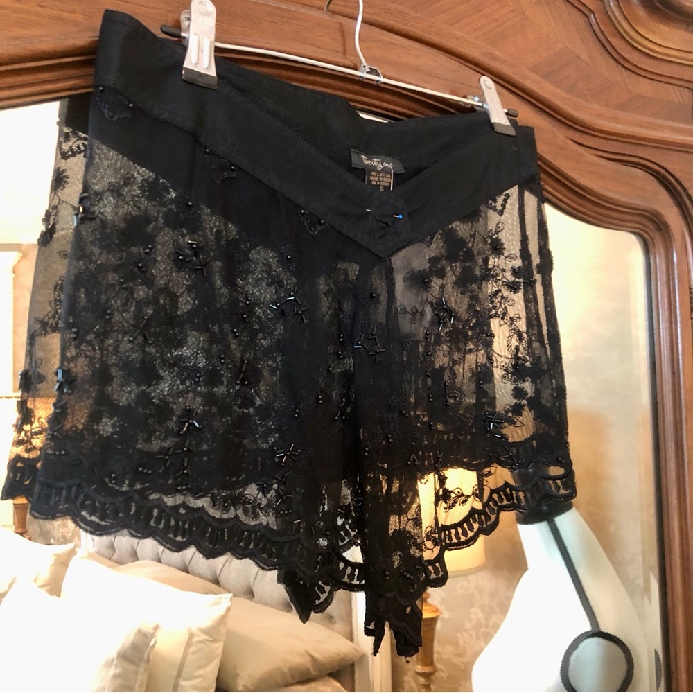Twenty one sheer black lace skirt cover-up NWOT - Picture 2 of 4